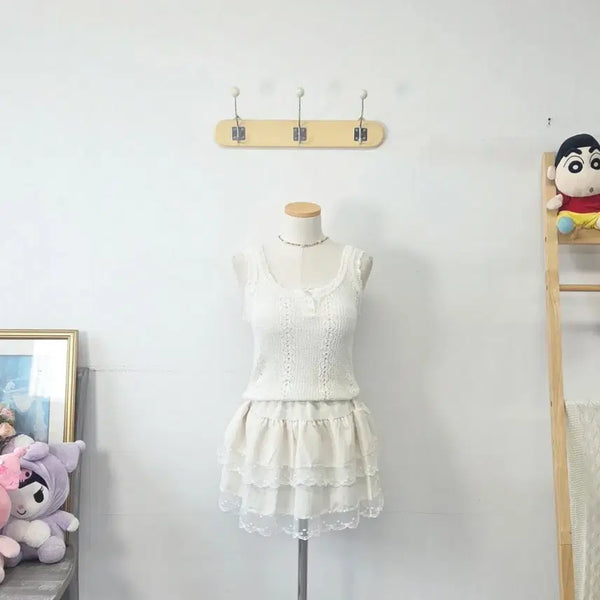 [BUNJANG] AINNSTORY Ivory Knit Top / 빈티지 만원샵 AINNSTORY 아이보리 니트