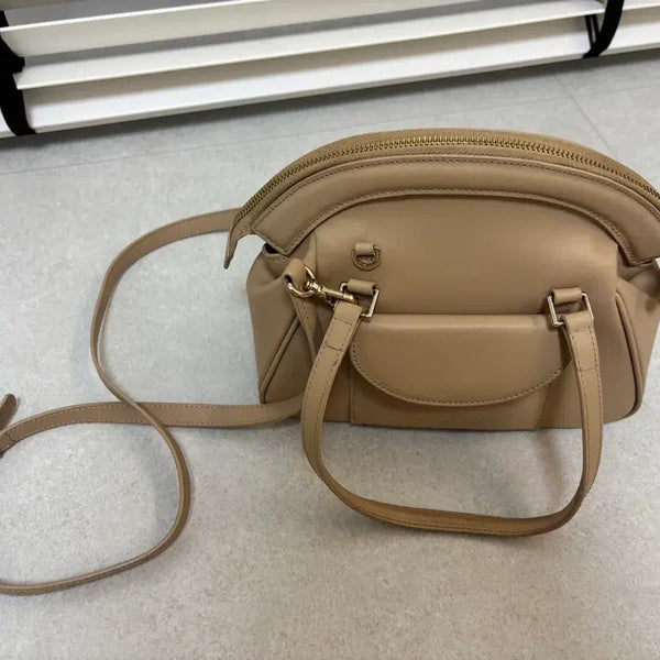 [BUNJANG] Andelles Deer Bag Latte Tote/Crossbody Bag / 앤딜로즈 디어백 라떼 가방
