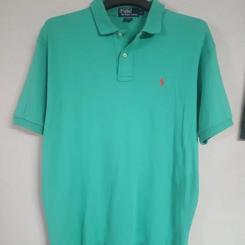 [BUNJANG] Polo Ralph Lauren Pima Cotton Mint Classic Fit T-Shirt L / 폴로 랄프로렌 피마코튼 민트색 카라티 클래식 핏 L