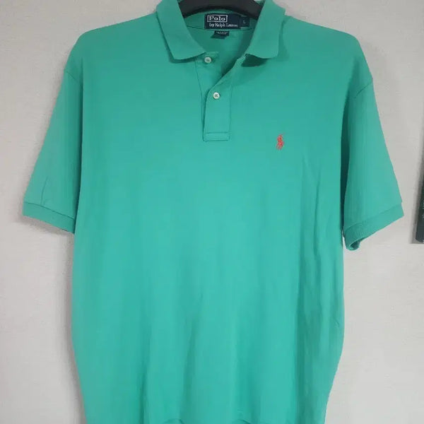 [BUNJANG] Polo Ralph Lauren Pima Cotton Mint Classic Fit T-Shirt L / 폴로 랄프로렌 피마코튼 민트색 카라티 클래식 핏 L