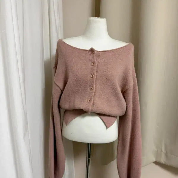 [BUNJANG] Boatneck Fitted Cardigan / 보트넥 잘록 가디건