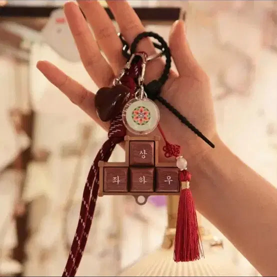 [BUNJANG] National Museum of Korea Keycap Keyring (Night Brown) / 국중박 키캡 키링 (상하좌우 밤색)