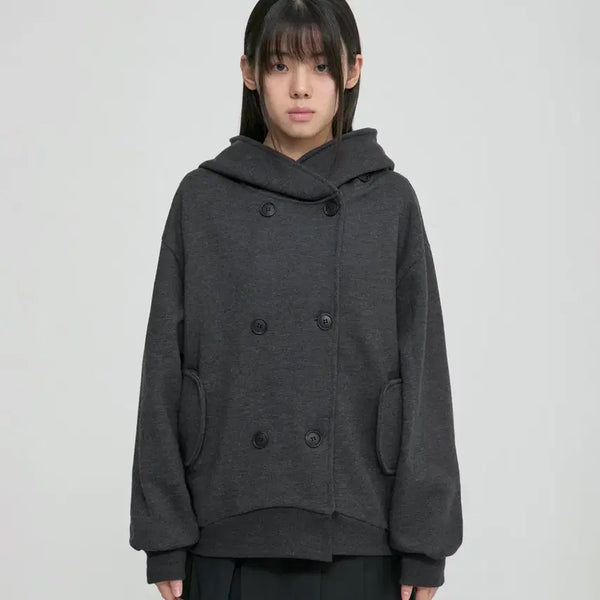[BUNJANG] Flare Up Double Hoodie Jacket Charcoal Size 2 / 플레어업 더블 후디 자켓 차콜 2사이즈 (새상품)