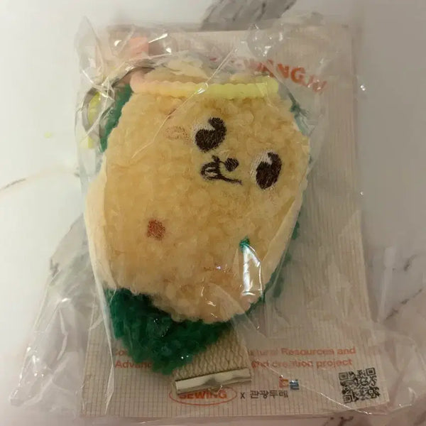 [BUNJANG] Food Plush Keychain - Sunchu Twigim / [미개봉] 음식 인형 키링 - 상추 튀김