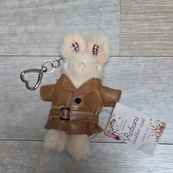 [BUNJANG] Reboni Rabbit Leather Coat Charm / 레보니 Reboni 토끼 키링 레더코트 키링