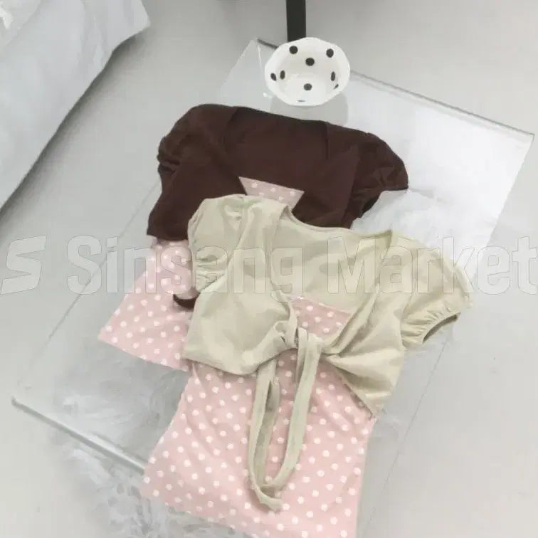 [BUNJANG] 2C Polka Dot Bolero Set / [빠른발송] 2C 하츄 도트 볼레로 set