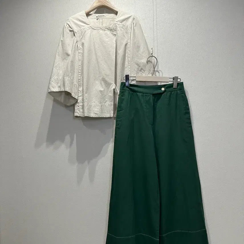 [BUNJANG] SYSTEM Cotton Linen Wide Pants / 시스템 코튼 린넨 와이드팬츠