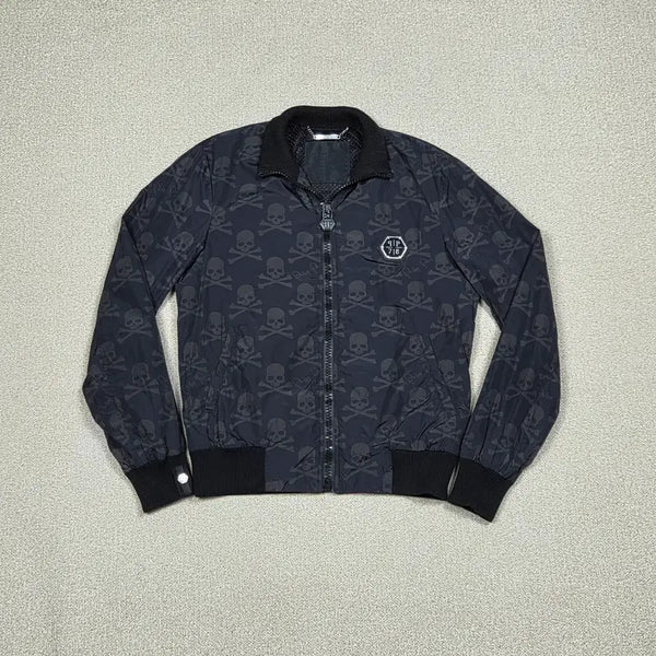 [BUNJANG] Philipp Plein Skull Hexagon Patch Windbreaker Jacket / [필립 플레인] 스컬 헥사곤 패치 윈드브레이커 자켓 | A00657
