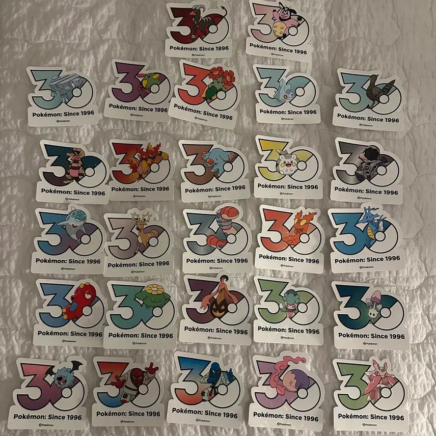 [BUNJANG] Pokemon 30th Anniversary Sticker Bundle Set / 포켓몬스터 30주년 스티커 세트 일괄