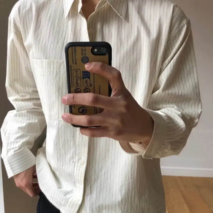 [BUNJANG] Striped Shirt Men's Shirt / 스트라이프 셔츠 남성 셔츠