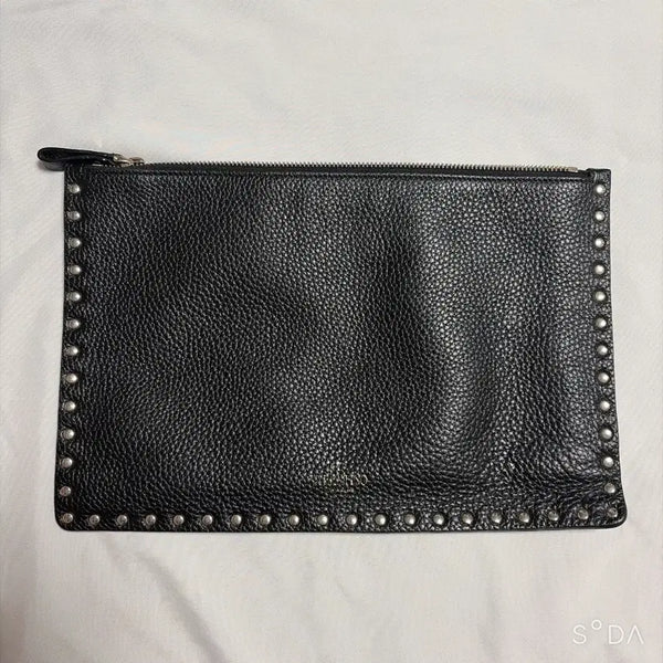 [BUNJANG] Valentino Studded Clutch Black / 발렌티노 스터드 클러치 블랙