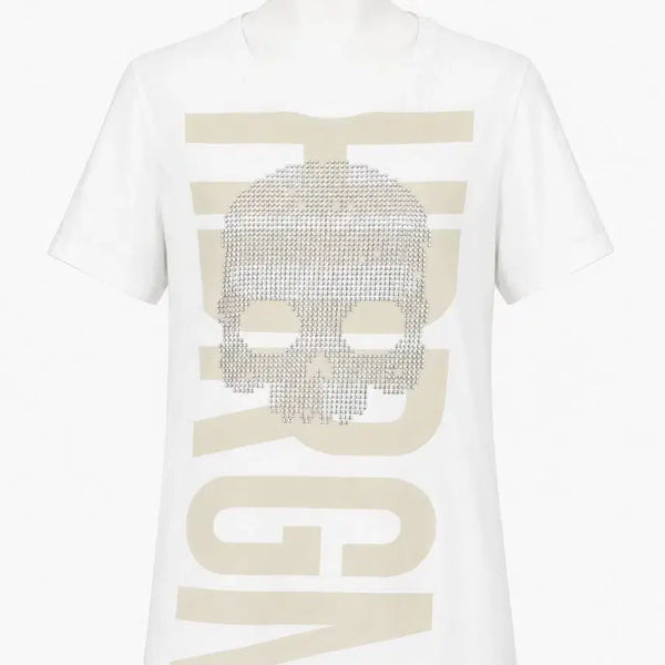 [BUNJANG] Hydrogen Skull Studded Short Sleeve T-Shirt / [S] 하이드로겐 스컬 스터드 반팔 티셔츠