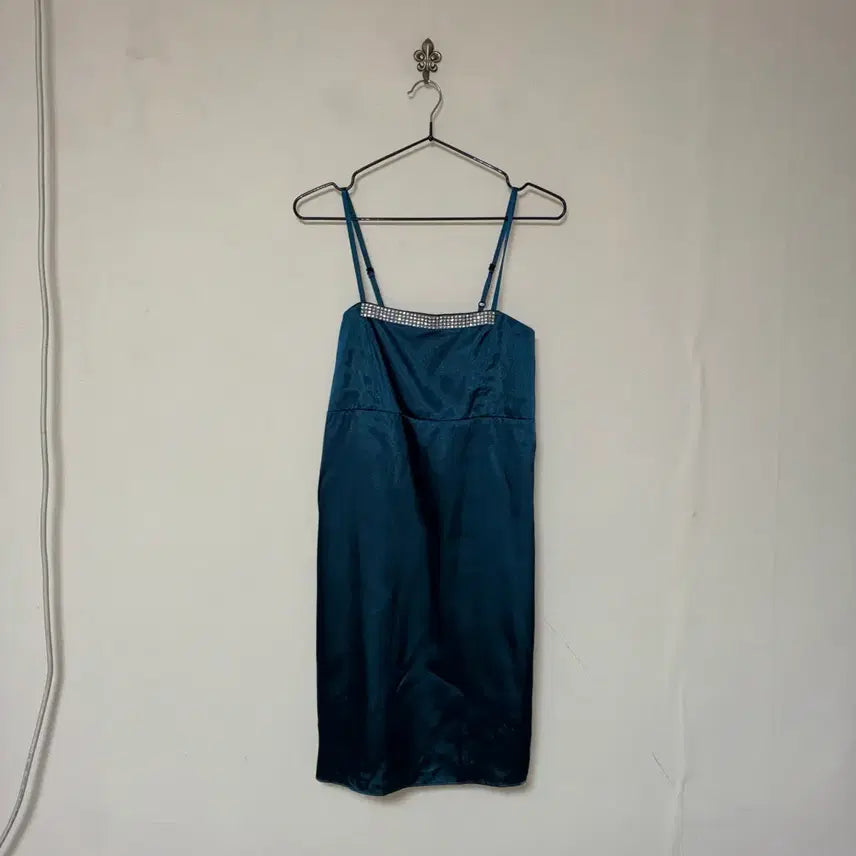 [BUNJANG] Navy Mini Dress with Jewel Embellished Straps / Sale 178