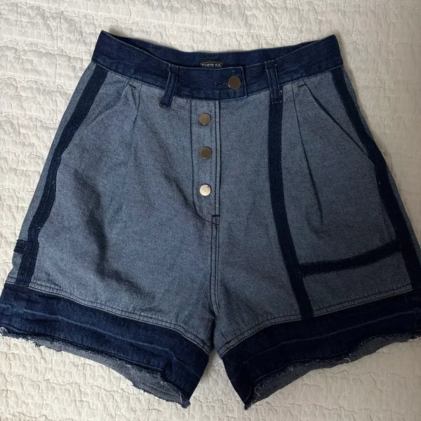 [BUNJANG] THEILMA Two-Tone Denim Pattern Shorts / THEILMA 반바지
