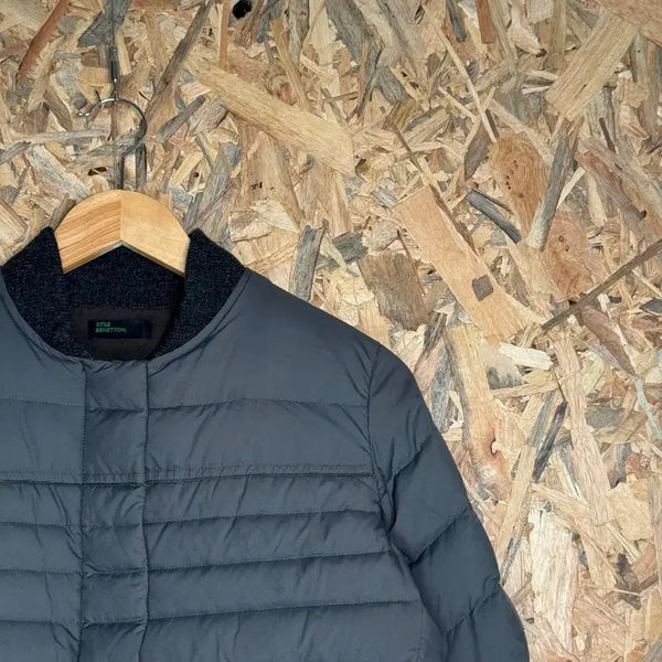 [BUNJANG] Benetton Duck Down Lightweight Padded Jacket Grey / 베네통 오리털 경량 패딩 그레이
