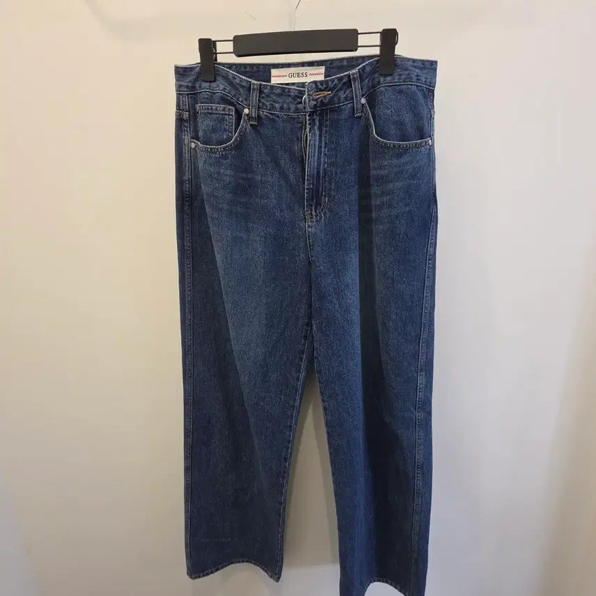 [BUNJANG] Guess Wide Straight Denim Pants - Medium Blue / 게스 와이드 데님 팬츠 청청