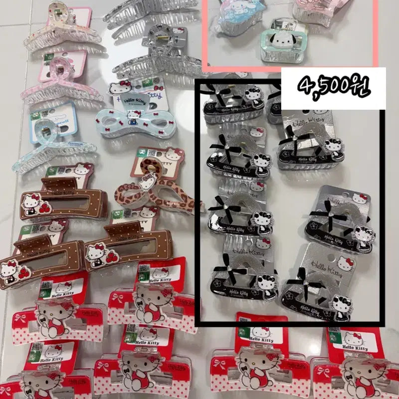 [BUNJANG] Sanrio Kitty, My Melody, Cinnamonroll, Pochacco Claw Clips / 산리오 키티, 마멜, 시나모롤, 포차코 집게핀