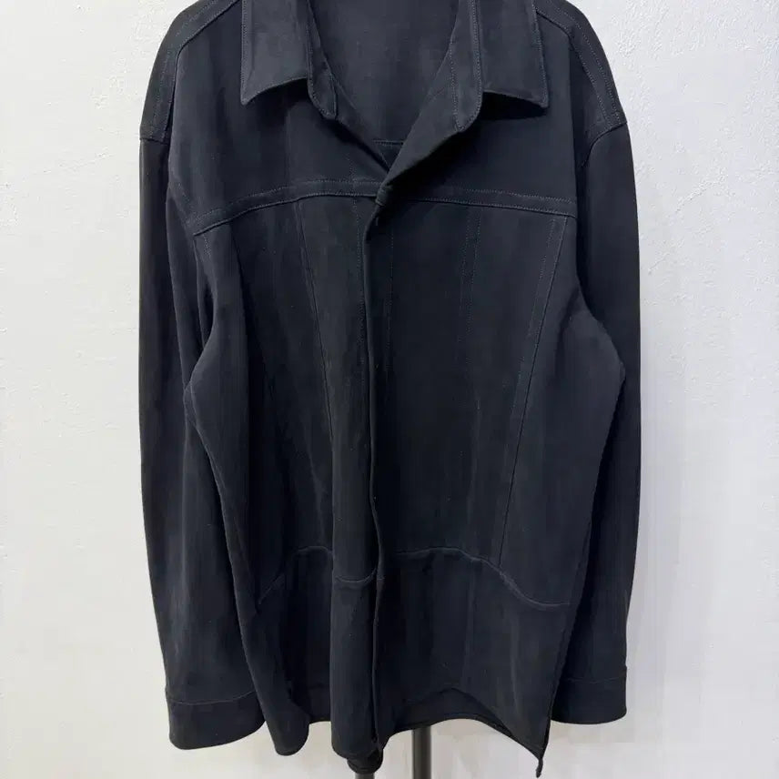 [BUNJANG] System Homme Black Suede Shirt Jacket / 정품) 시스템옴므 한섬 블랙 스웨이드 셔츠 자켓 100