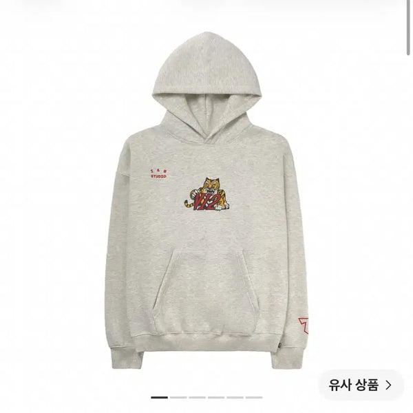 [BUNJANG] Kia Tigers IAAB Studio V12 Hoodie Ivory M / 기아 타이거즈 아이앱 스튜디오 V12 후드 아이보리