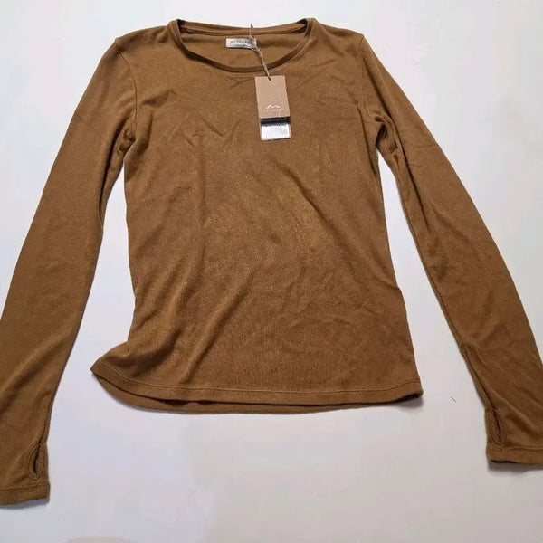 [BUNJANG] Mocasum Camel Long Sleeve T-Shirt / 모카썸 카멜 긴팔 티셔츠