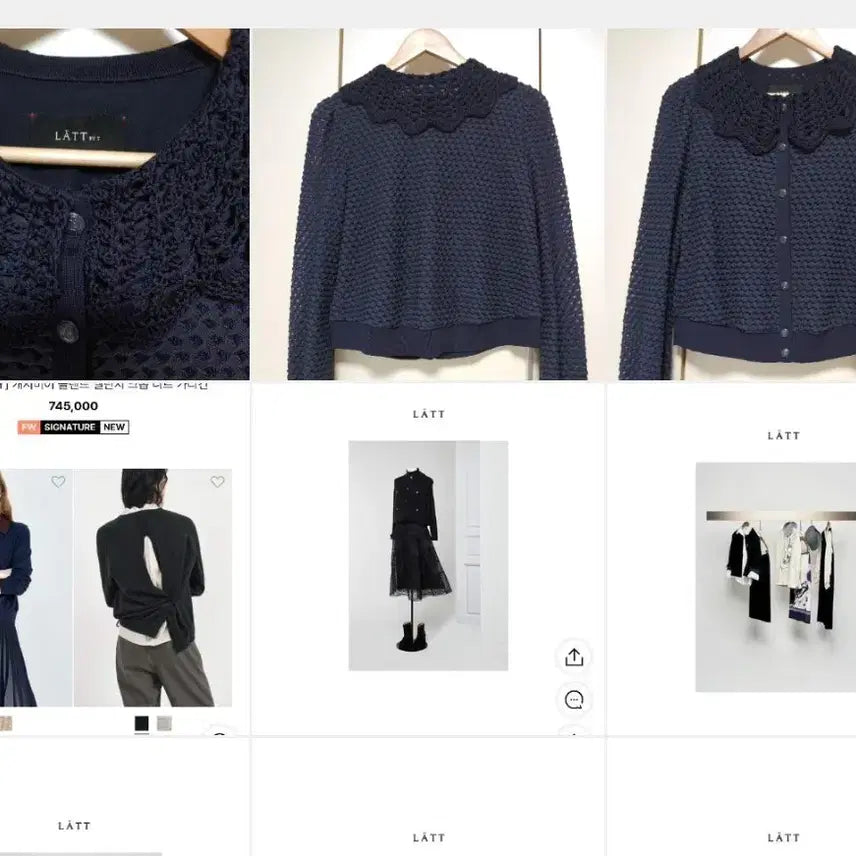 [BUNJANG] Hanssem Rare Cloth Cardigan Top / 한섬 래트 49만대 클로쎄카라니트블록가디건탑