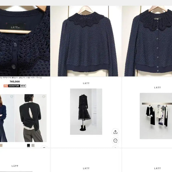 [BUNJANG] Hanssem Rare Cloth Cardigan Top / 한섬 래트 49만대 클로쎄카라니트블록가디건탑