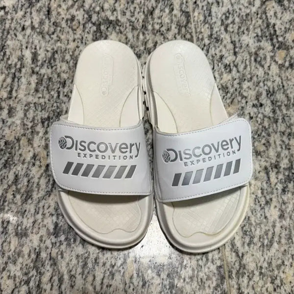 [BUNJANG] Discovery White Slippers / 디스커버리 슬리퍼 화이트