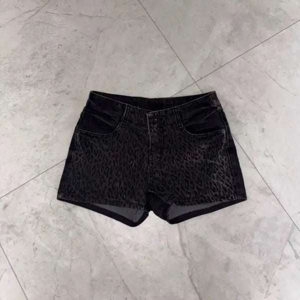 [BUNJANG] Vintage Gyaru Leopard Print Hot Pants / 빈티지 갸루 레오파드 핫팬츠