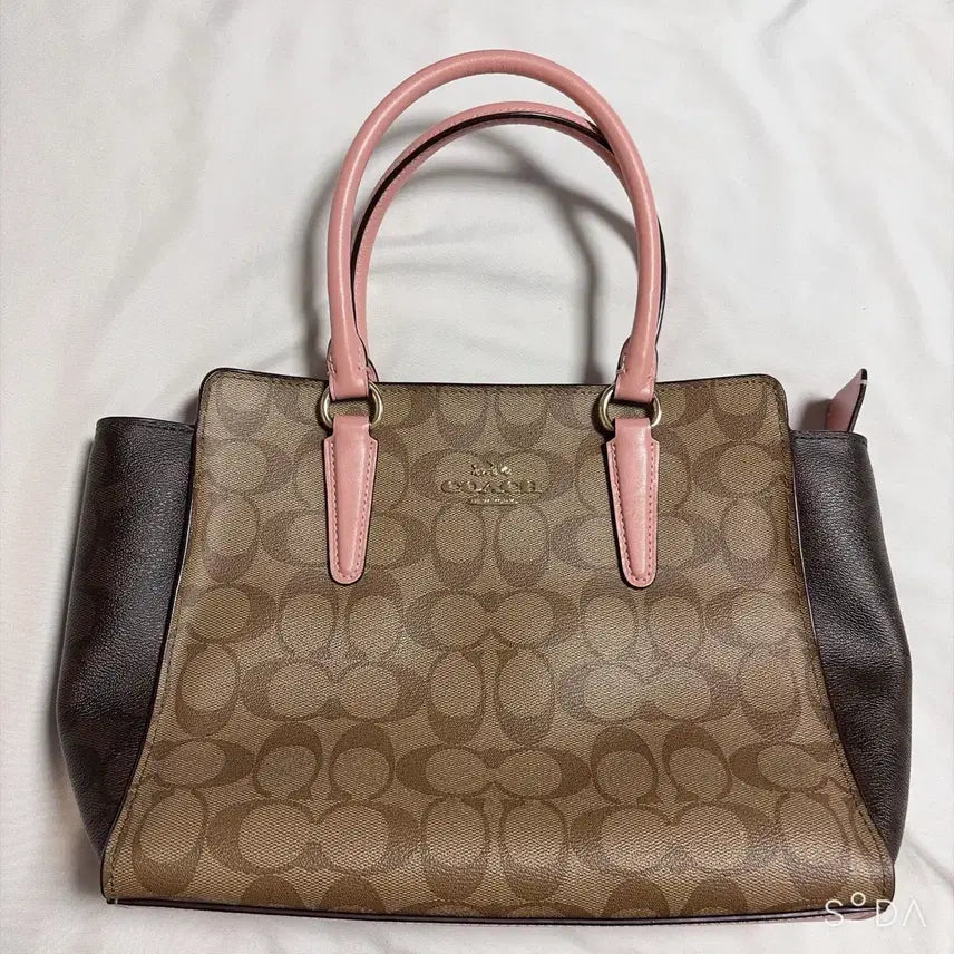 [BUNJANG] Coach Tote Bag Brown Pink / 코치 토트백 브라운 핑크