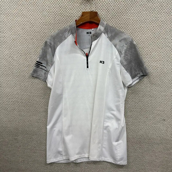 [BUNJANG] K2 Functional Half-Zip T-Shirt Size 90 / K2 등산 기능성 반집업 반팔티 90 D04510