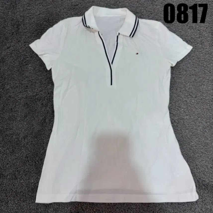 [BUNJANG] Tommy Hilfiger Women's Short Sleeve Polo Shirt White / 타미힐피거 여성 반팔 카라티 (s)