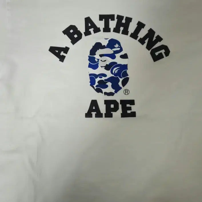 [BUNJANG] Bape Short Sleeve T-Shirt Navy M / 베이프 반팔티 네이비 화이트 M