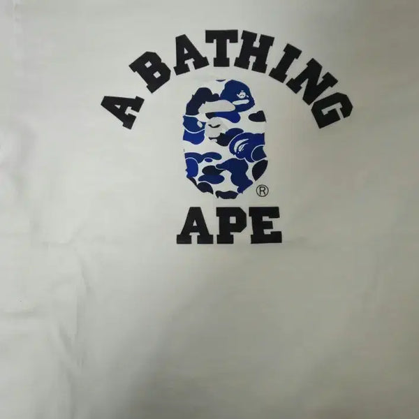 [BUNJANG] Bape Short Sleeve T-Shirt Navy M / 베이프 반팔티 네이비 화이트 M