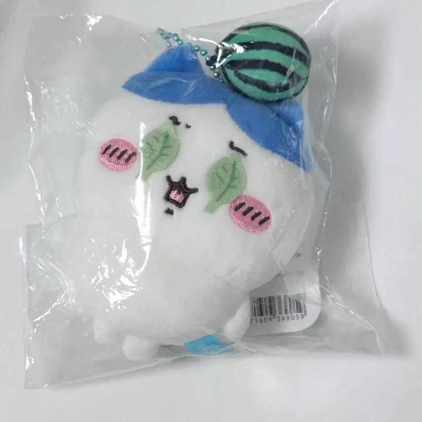 [BUNJANG] Chiikawa Hachware Mascot Watermelon Plush Keychain / 치이카와 하치와레 마스코트 수박 인형 키링