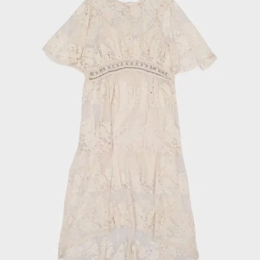 [BUNJANG] Zara Lace Long Dress Cream/Light Beige Small / 무배/새상품/착샷)자라 레이스 롱 원피스 크림/연베이지 스몰S (정가7.9)