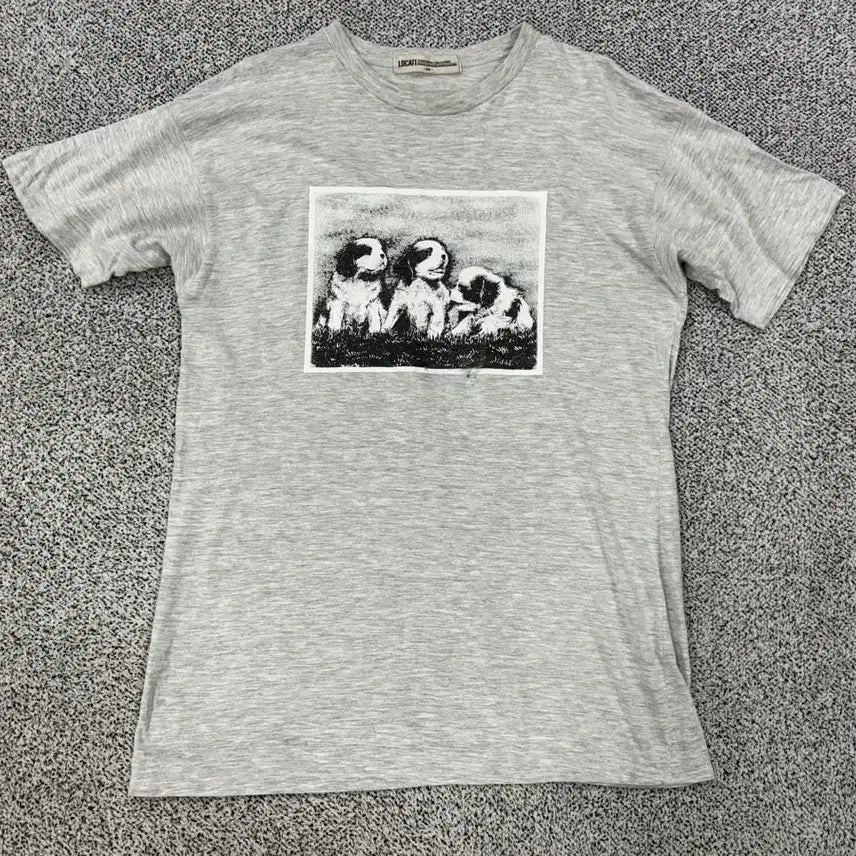 [BUNJANG] LOCATI 90s Dog Print T-Shirt / LOCATI 90s 강아지 프린팅 티셔츠