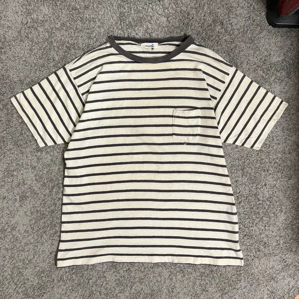 [BUNJANG] 45rpm Striped Slub T-Shirt / 45rpm 스프라이트 슬럽 티