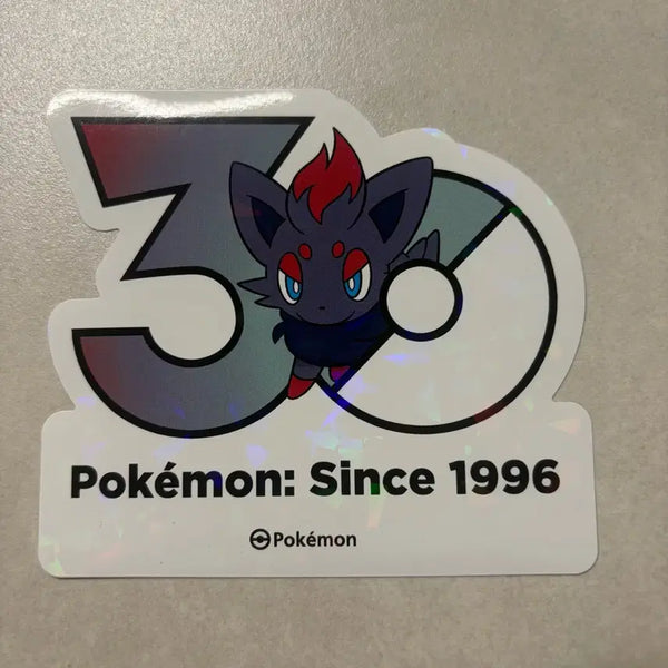 [BUNJANG] Pokemon 30th Anniversary Mureungdowon Logo Sticker Zoroa / (새상품) 포켓몬스터 무릉도원 팝업 30주년 로고 스티커 조로아