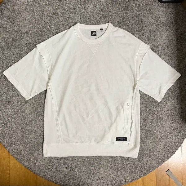 [BUNJANG] GU x Undercover Half Sleeve Sweatshirt / 지유 언더커버 하프 슬리브 스웻셔츠