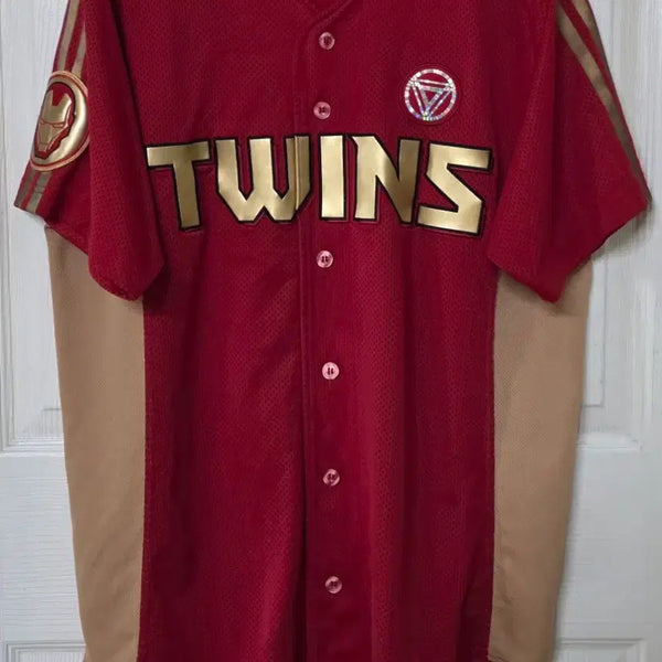 [BUNJANG] LG Twins 2018 Marvel Comics Iron Man Uniform / [105] LG트윈스 2018 마블코믹스 아이언맨 유니폼