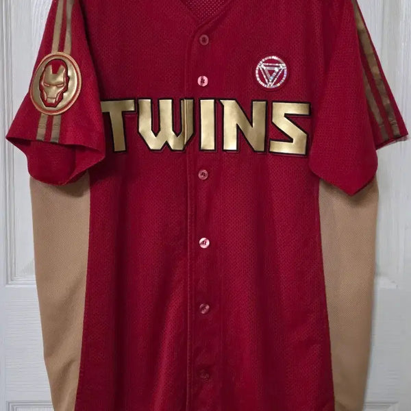 [BUNJANG] LG Twins 2018 Iron Man Marvel Comics Baseball Jersey / [105] LG트윈스 2018 마블코믹스 아이언맨 유니폼