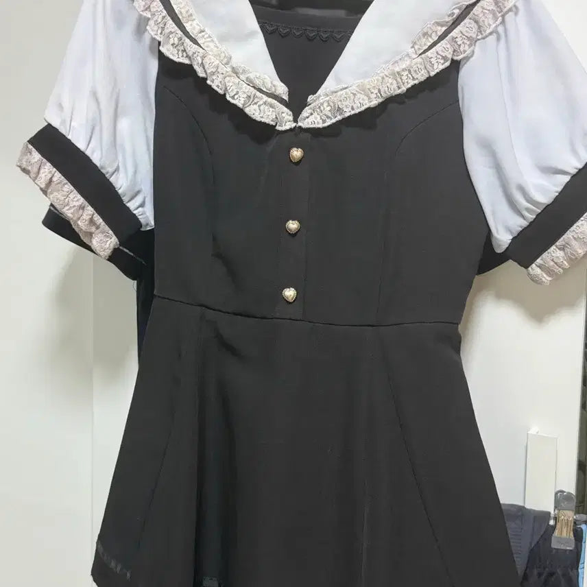 [BUNJANG] Lizlisa Sailor Setup Short Sleeve Jirekei / 리즈리사 세일러 셋업 반팔 지뢰계 양지뢰