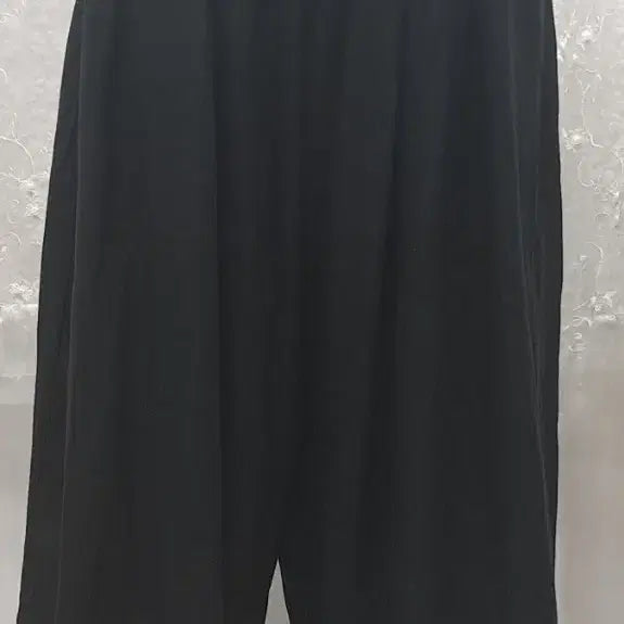 [BUNJANG] Comfortable Black Linen Blend Slacks - Size 32 / 밴딩편한바지 32