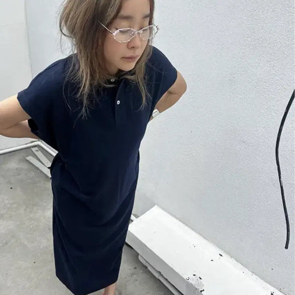 [BUNJANG] Jeongsallong Long Dress Navy Free Size / 정싸롱 롱원피스 새거에요