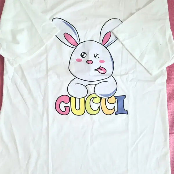 [BUNJANG] Gucci Balenciaga Collaboration Rabbit Logo T-Shirt / 구찌 발렌시아가 티셔츠
