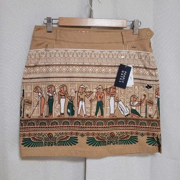 [BUNJANG] Pargates Women's Egyptian Pattern Skirt / 파리게이츠 여성 이집트 문양 패턴 스커트 (새상품)