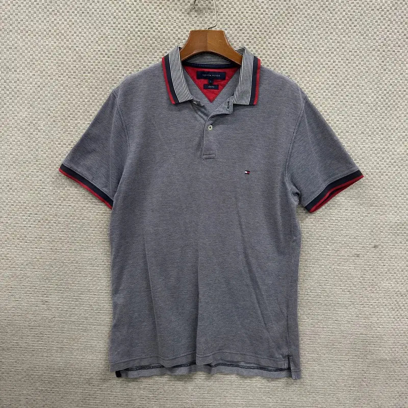 [BUNJANG] Tommy Hilfiger Slim Fit Short Sleeve Polo T-Shirt L / 타미힐피거 슬림핏 반팔카라티 L D04603
