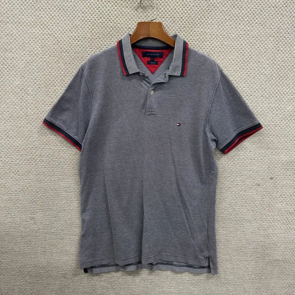 [BUNJANG] Tommy Hilfiger Slim Fit Short Sleeve Polo T-Shirt L / 타미힐피거 슬림핏 반팔카라티 L D04603
