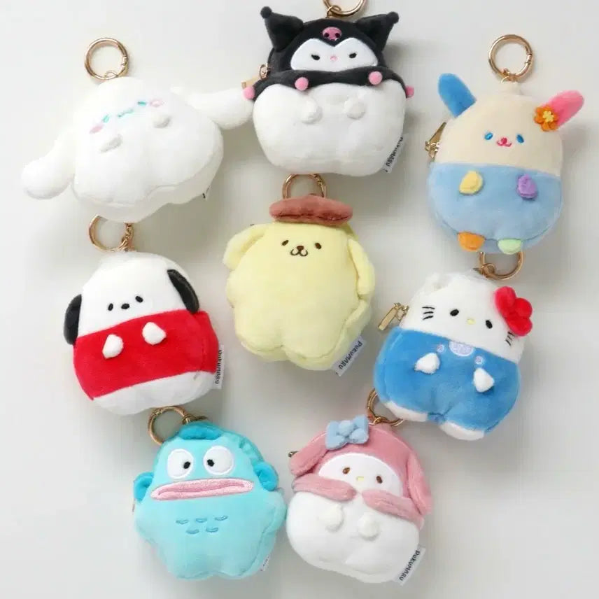 [BUNJANG] Sanrio Characters Fukumaru Mini Mascot Plush Keychain Charm / (예약) 산리오 캐릭터즈 푸쿠마루 미니 마스코트 누이 인형 파우치 키링 참