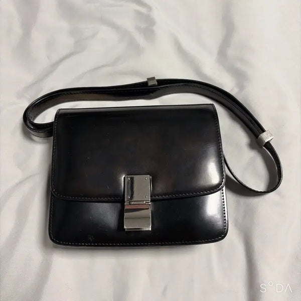 [BUNJANG] Celine Classic Box Bag Black Silver Hardware / 셀린느 클래식 박스백 블랙 은장